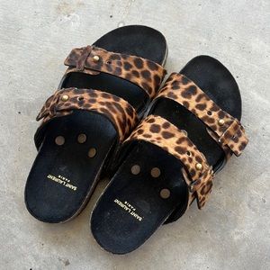Saint Laurent leopard sandals